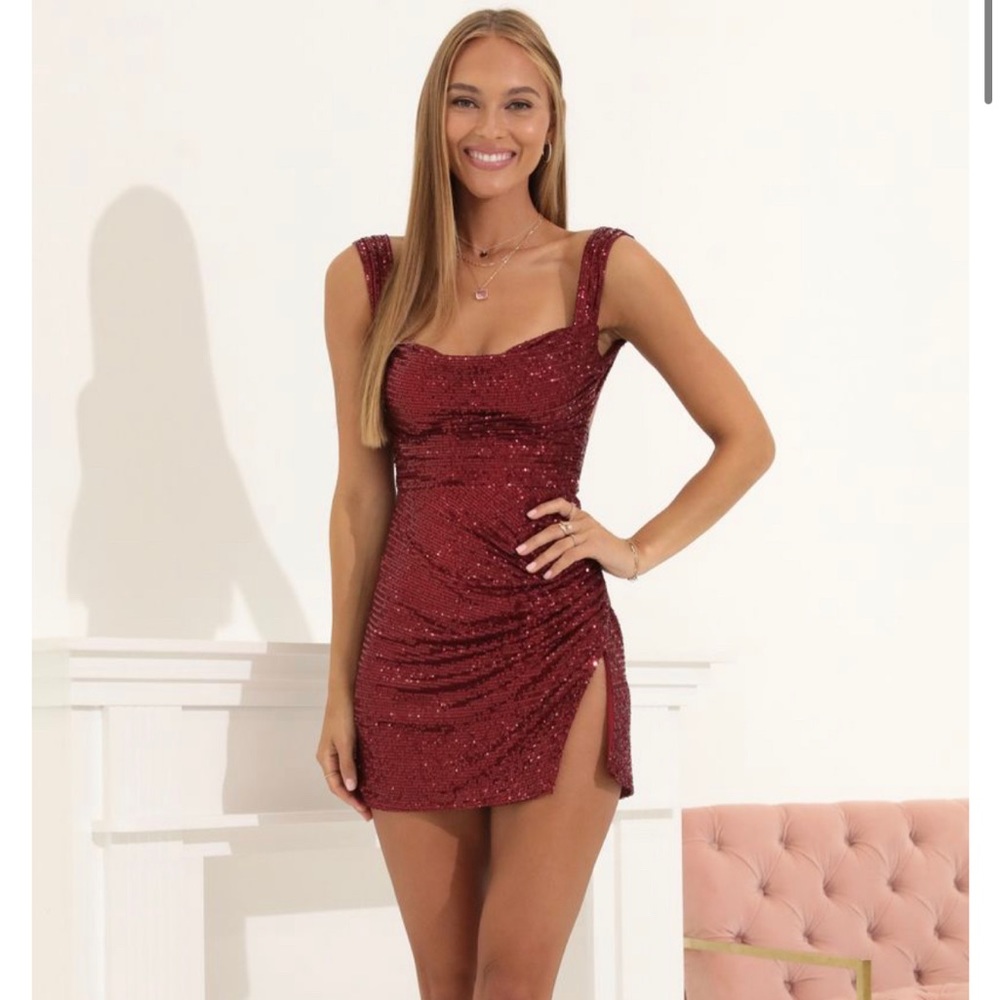 Lucy In The Sky Red Sparkly Dress